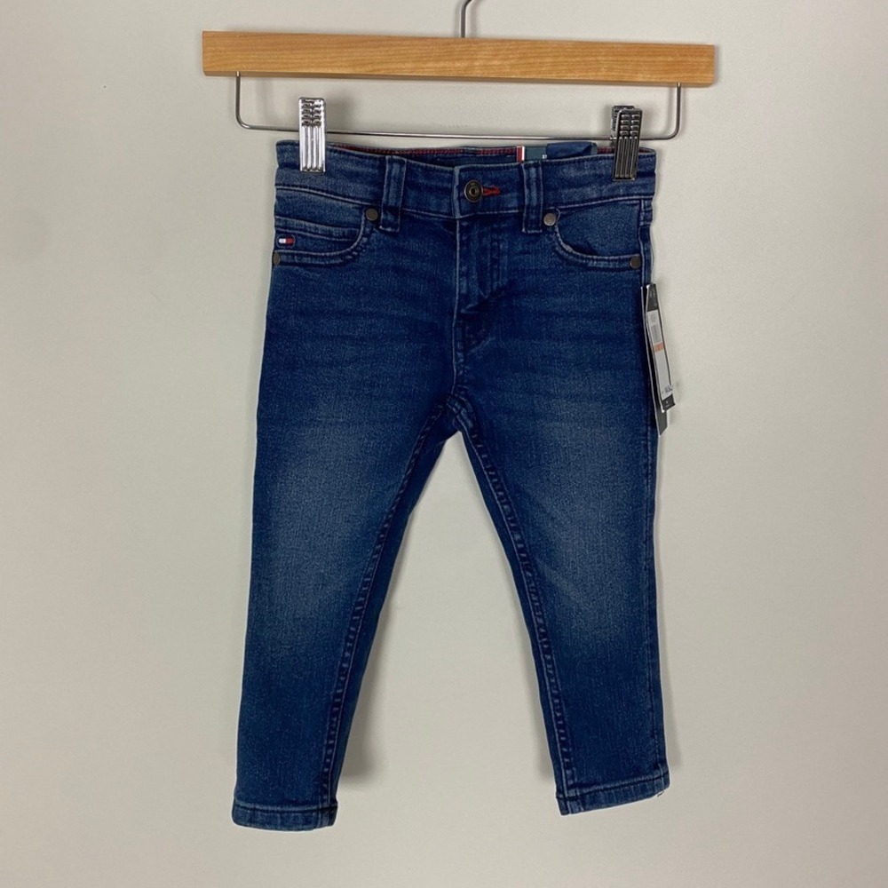 Tommy Hilfiger Stretch Skinny Jeans Boys 2T Blue Dark Wash NWT